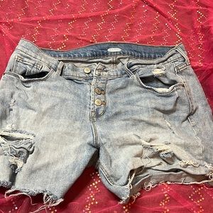 OLD NAVY light denim high wasted shorts